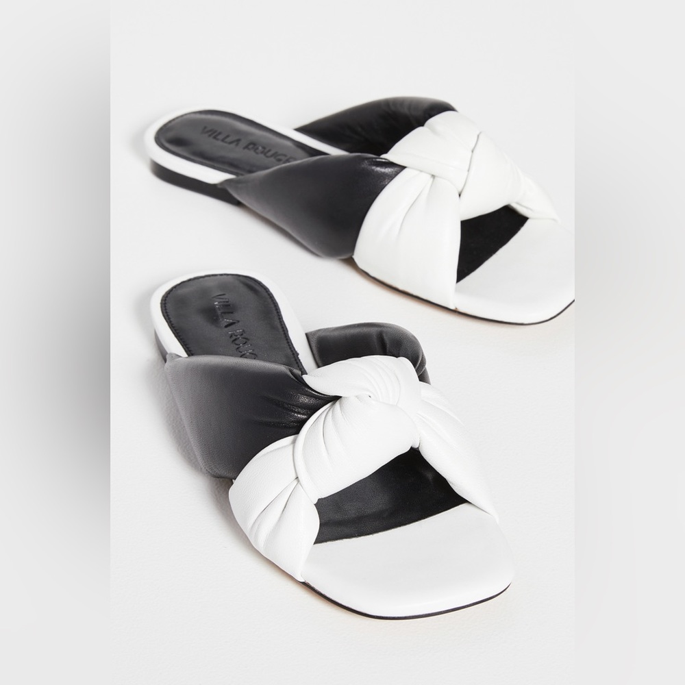 Villa Rouge Maddox Puffy Ruched Sandals, size 7.5